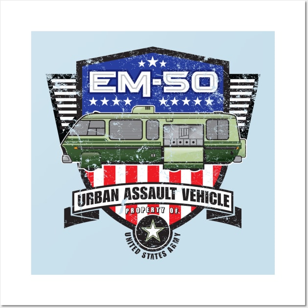 EM-50 Urban Assault Vehicle Wall Art by MindsparkCreative